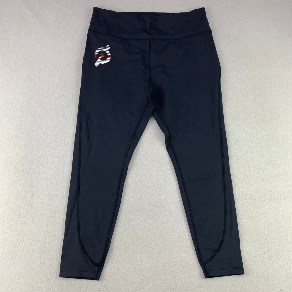 Peloton Leggings Women XL Black 7/8 Crop High Waist Cycling Performance Tights